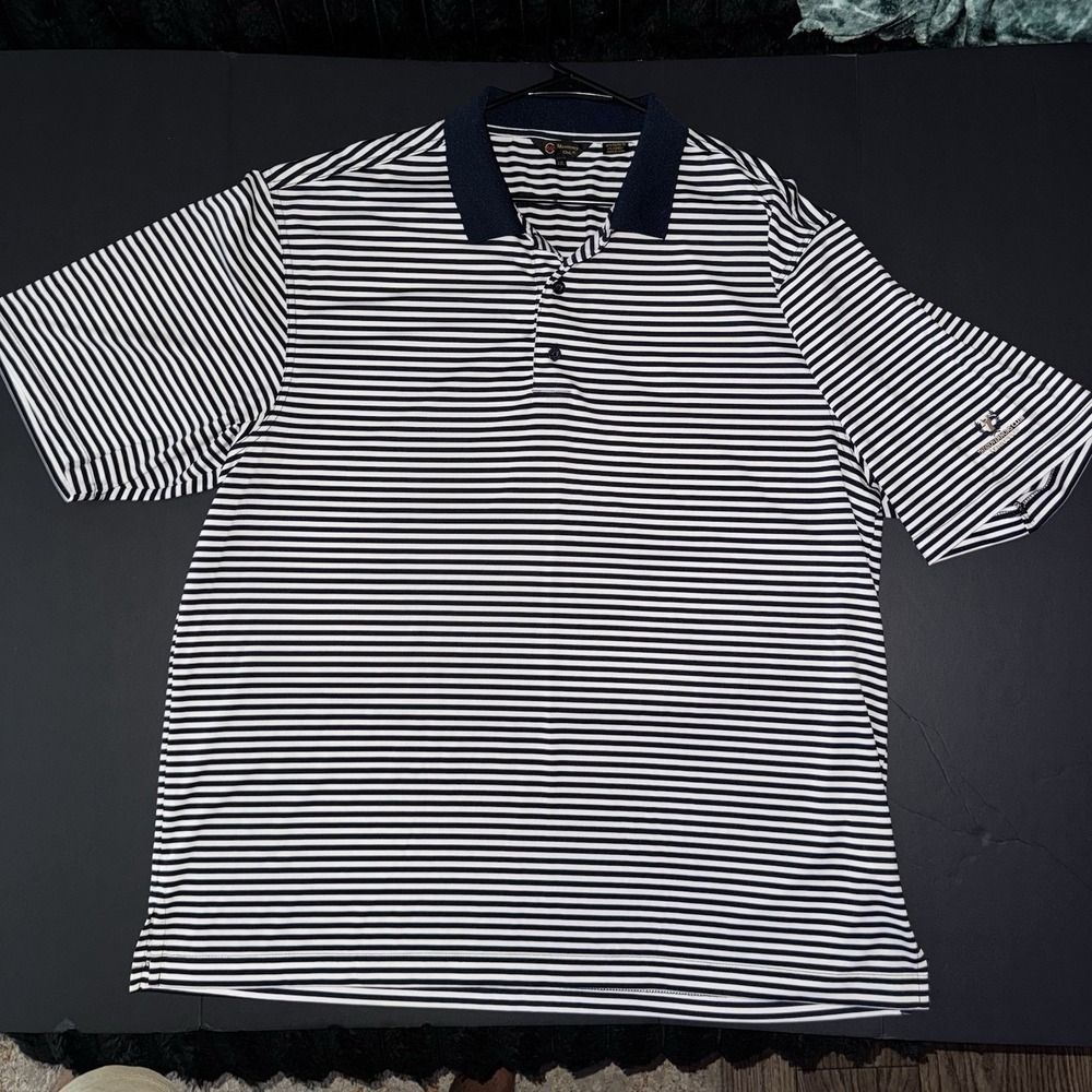 Men's XXL Monterey Club Performance Polo Navy White Governors Club Tennessee‎